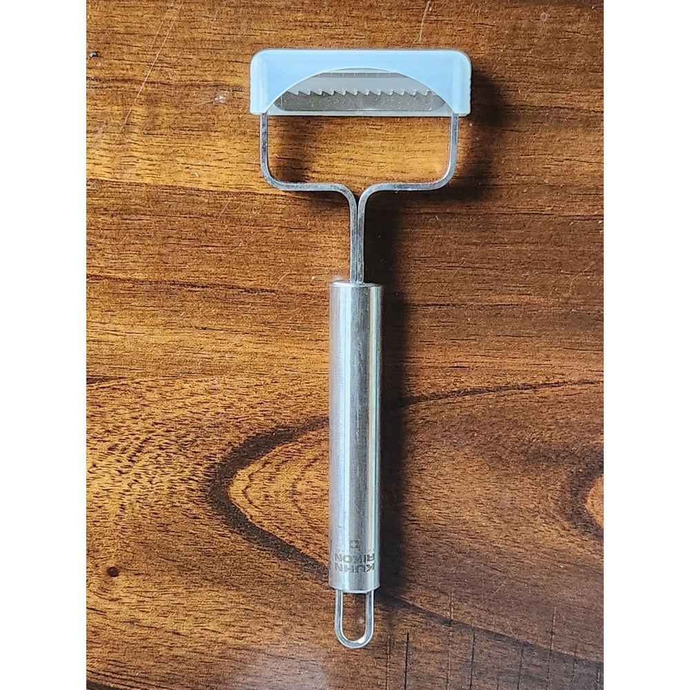 New Kuhn Rikon Stainless Steel Julienne Peeler Slicer Switzerland & cover